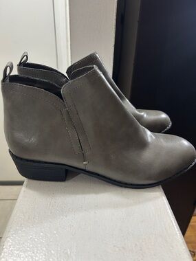 American Rag Olive Gray Slip-On Ankle Booties